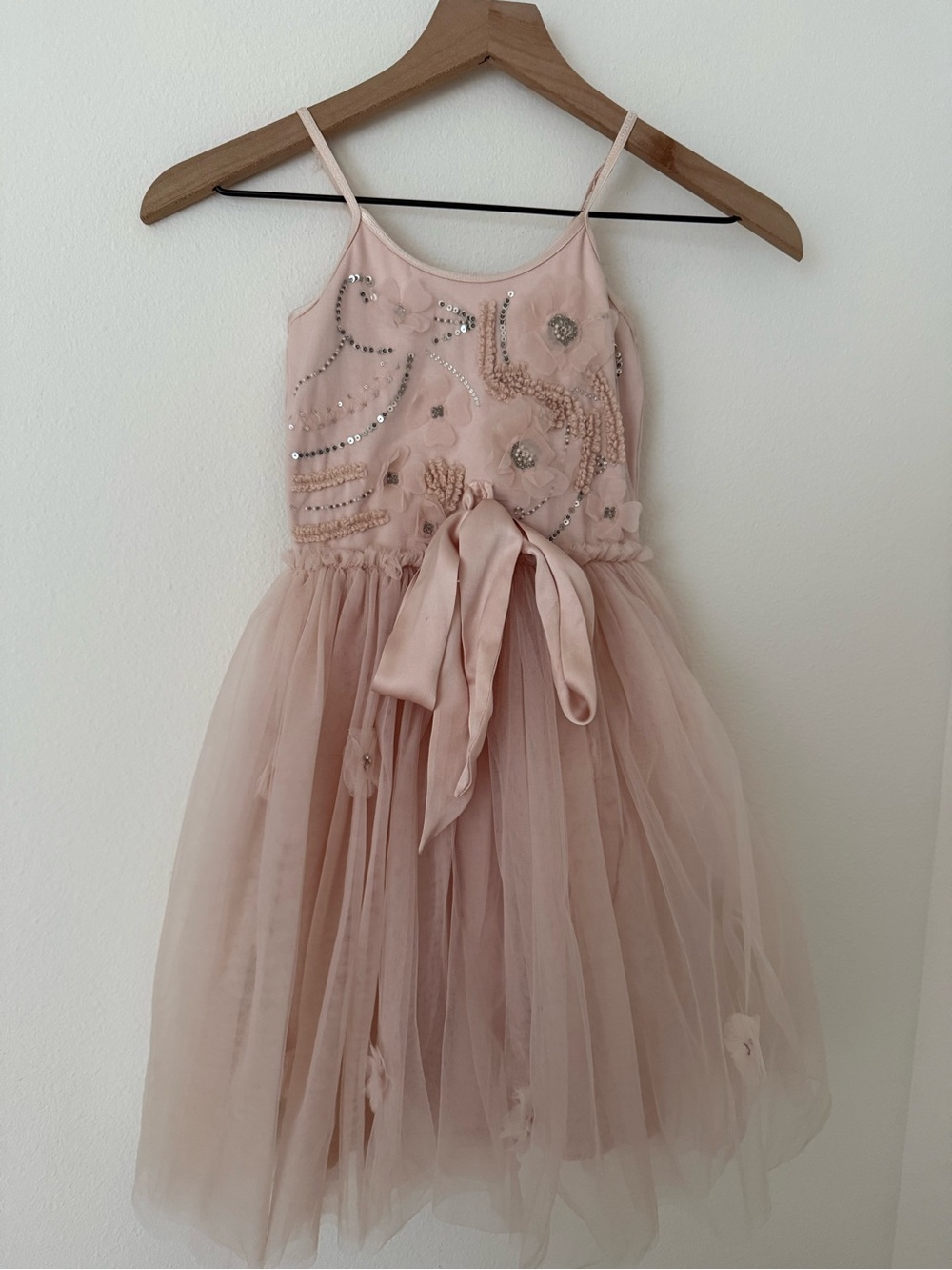Tutu du Monde Girls' Pink Tulle Party Dress with Bow size 6